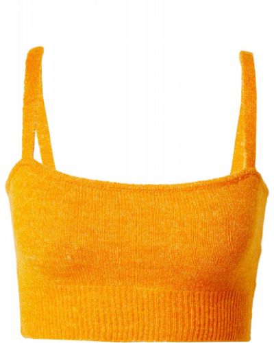 Плетен плетен памучен топ Cotton On оранжево