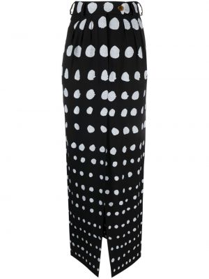 Punktotas zīmuļveida svārki ar apdruku Vivienne Westwood