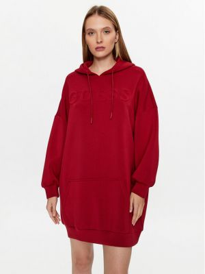 Felpa in pile Guess rosso