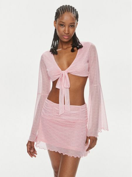Slim fit blúz Juicy Couture rózsaszín