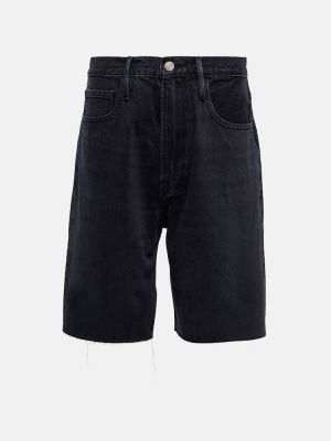 Szorty jeansowe bawełniane Frame - сzarny