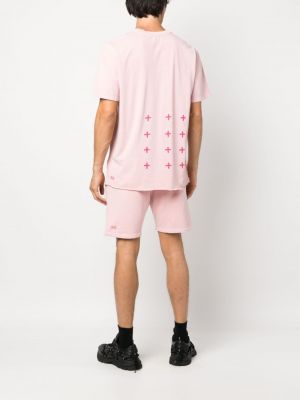 Bavlněné tričko Ksubi růžové