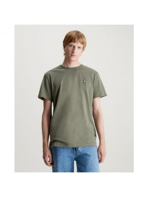 Camiseta de algodón Calvin Klein Jeans verde