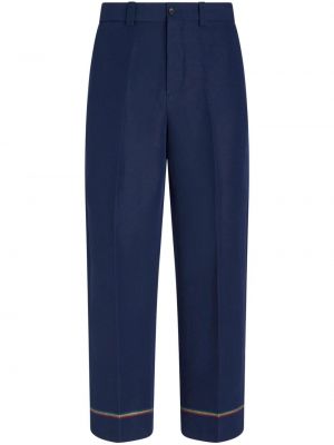 Rovné kalhoty Etro modré