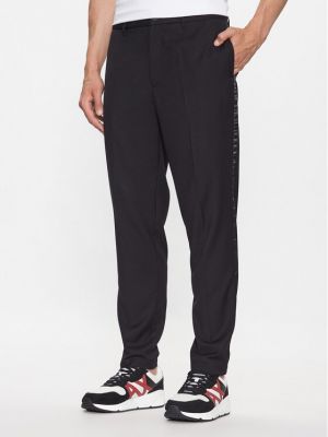 Bavlnené priliehavé nohavice Armani Exchange čierna