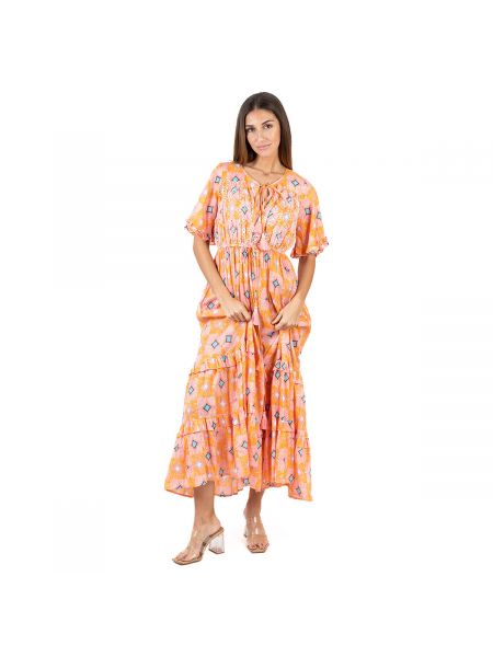 Sukienka midi Isla Bonita By Sigris pomarańczowa
