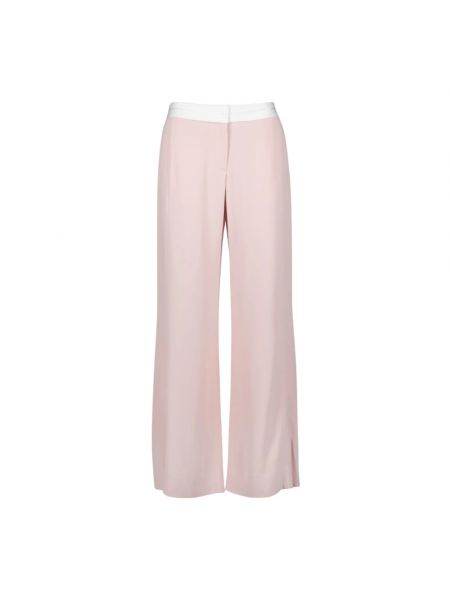 Szerokie spodnie Victoria Beckham różowe