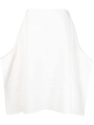 Midi φούστα ντραπέ Plan C λευκό