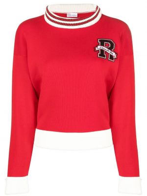 Плетен пуловер Red Valentino червено