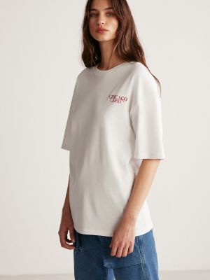 Marškinėliai oversize Grimelange balta