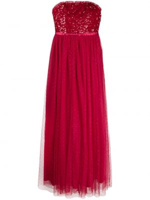 Κοκτέιλ φόρεμα με παγιέτες Needle & Thread κόκκινο