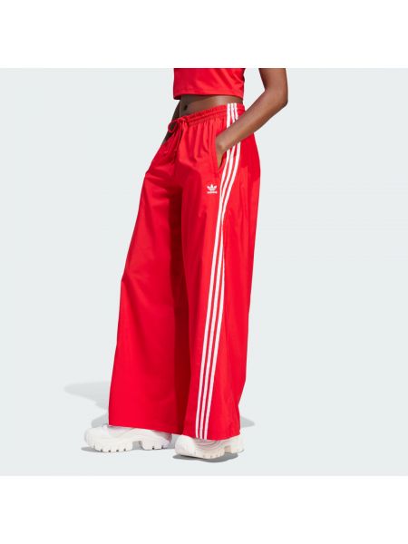 Spodnie sportowe oversize Adidas czerwone