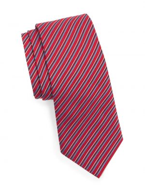 Жаккардовый шелковый галстук в полоску Emporio Armani