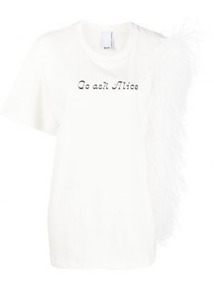 T-shirt à plumes Ac9 blanc