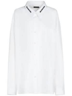 Koszula bawełniana Balenciaga biała