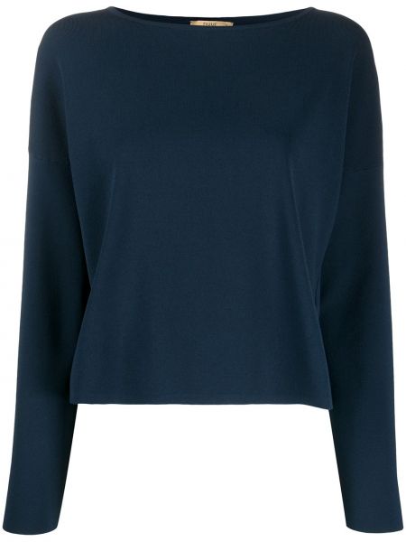 Jersey manga larga de tela jersey Nuur azul
