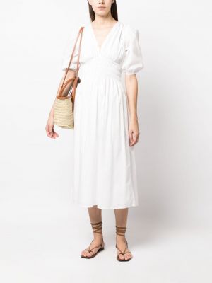 Bílé bavlněné šaty Faithfull The Brand