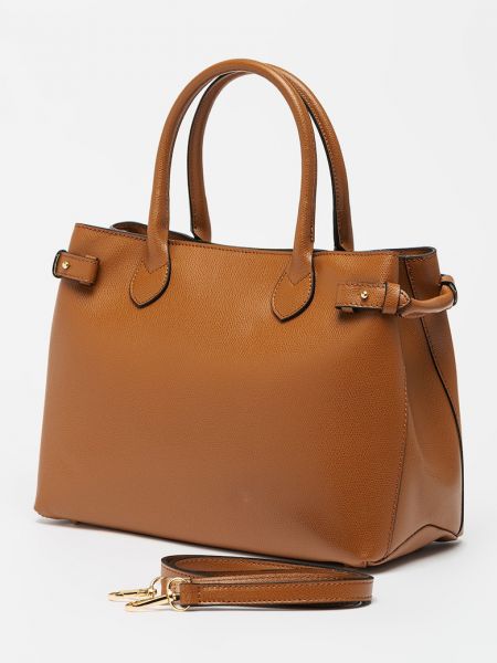 Кожаная сумка шоппер Chiara Canotti коричневая