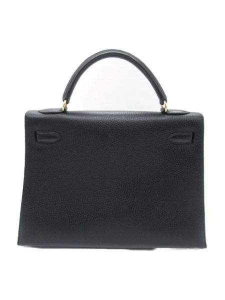 Bolso cruzado de cuero retro Hermès Vintage negro
