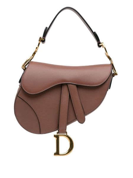 Kožená kabelka Christian Dior Pre-owned hnědá