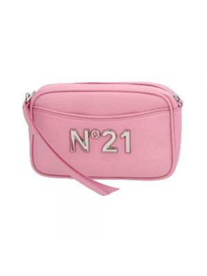 Leder clutch mit reißverschluss N°21 pink