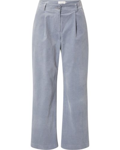 Bavlnené skinny nohavice s vysokým pásom na zips Rosemunde - modrá
