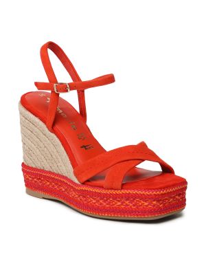 Espadrilles Tamaris piros