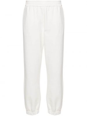 Памучни сатенени спортни панталони Fabiana Filippi бяло