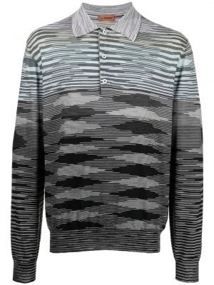 Poloskjorte med fargegradient Missoni svart