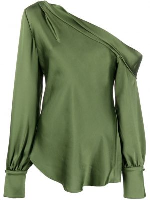 Satynowa bluzka Simkhai zielona