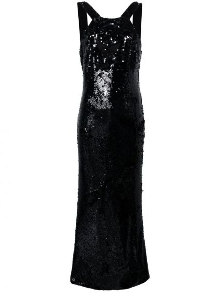 Вечерна рокля с пайети черно Roland Mouret