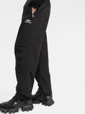 Haftowane spodnie sportowe Balenciaga czarne