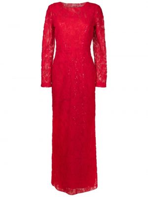 Вечерна рокля с дантела Gloria Coelho червено