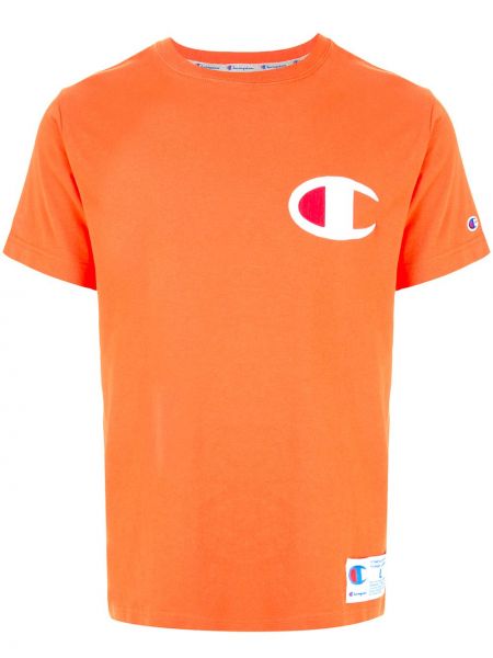 T-shirt con scollo tondo Champion arancione