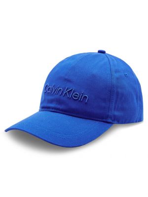 Șapcă cu broderie Calvin Klein albastru