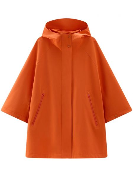 Παλτό με κουκούλα Woolrich πορτοκαλί