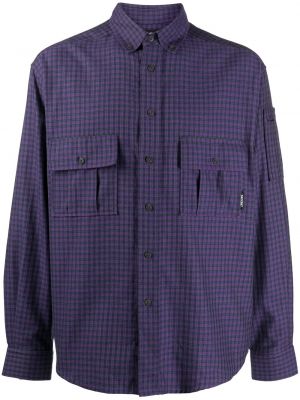 Camisa a cuadros con bolsillos Paccbet violeta