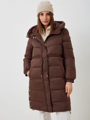 Утепленная демисезонная куртка Rinascimento коричневая