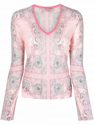 Trykt lang topp Twinset rosa