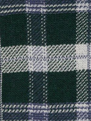 Pletený kostkovaný šál Thom Browne zelený