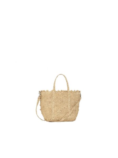 Shopper handtasche mit taschen Vanessa Bruno beige