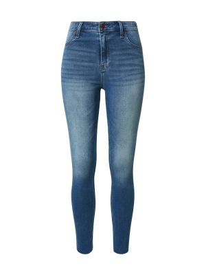 Skinny fit traperice Abercrombie & Fitch plava