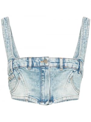 Crop top Moschino Jeans blå