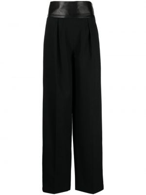 Pantalon taille haute plissé System noir