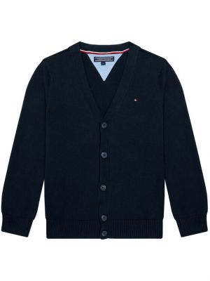 Tommy Hilfiger Kardigan Boys Basic VNeck Ca KB0KB03979 S Tmavomodrá Regular Fit
