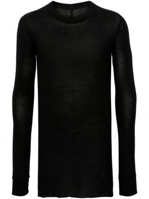 Jersey majica z dolgimi rokavi Rick Owens črna