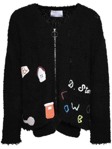 Cardigan long fermeture éclair Paly noir