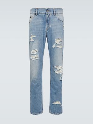 Jeans skinny distressed Dolce&gabbana blu