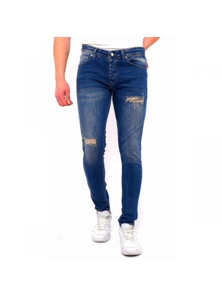 Niebieskie jeansy skinny slim fit True Rise