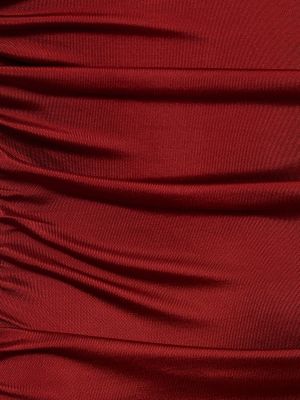 Sukienka midi z dżerseju drapowana The Andamane czerwona